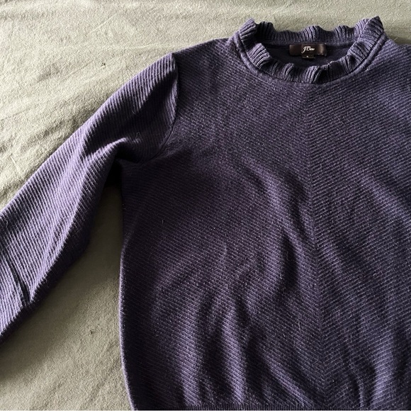 J. Crew ruffle ribbed sweater - Picture 4 of 5